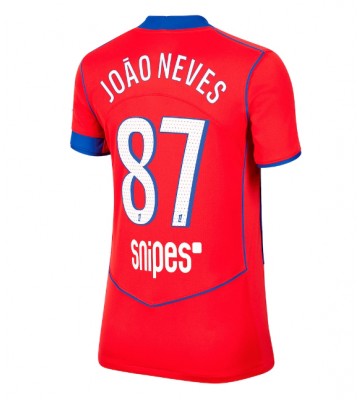 Paris Saint-Germain Joao Neves #87 Tredjetrøje Dame 2025-26 Kortærmet